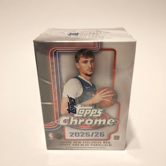Topps Chrome NBA 2025-26 value box 7 packs 4 cards per pack