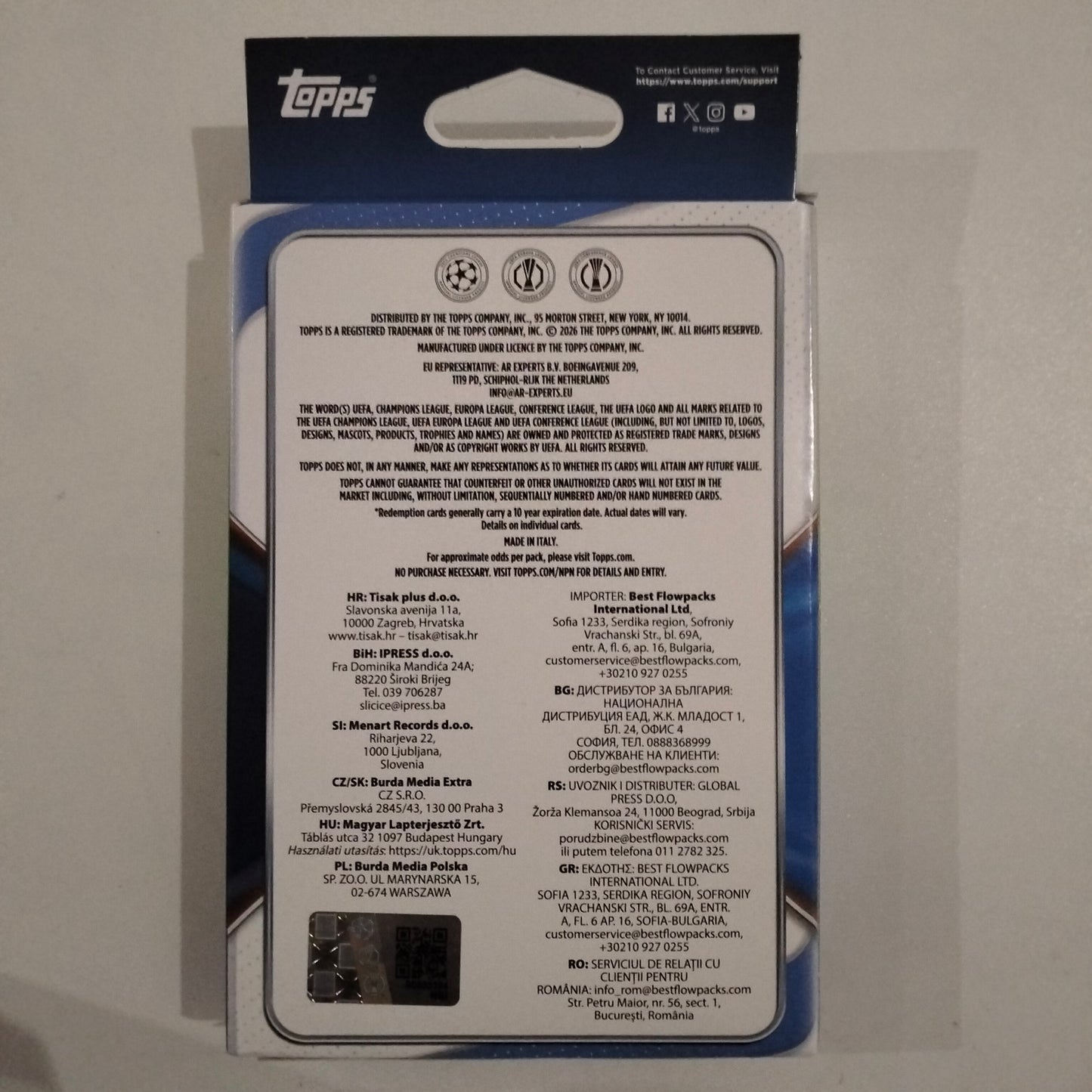 Topps Chrome UCC 2025-26 hanger box 35 cards