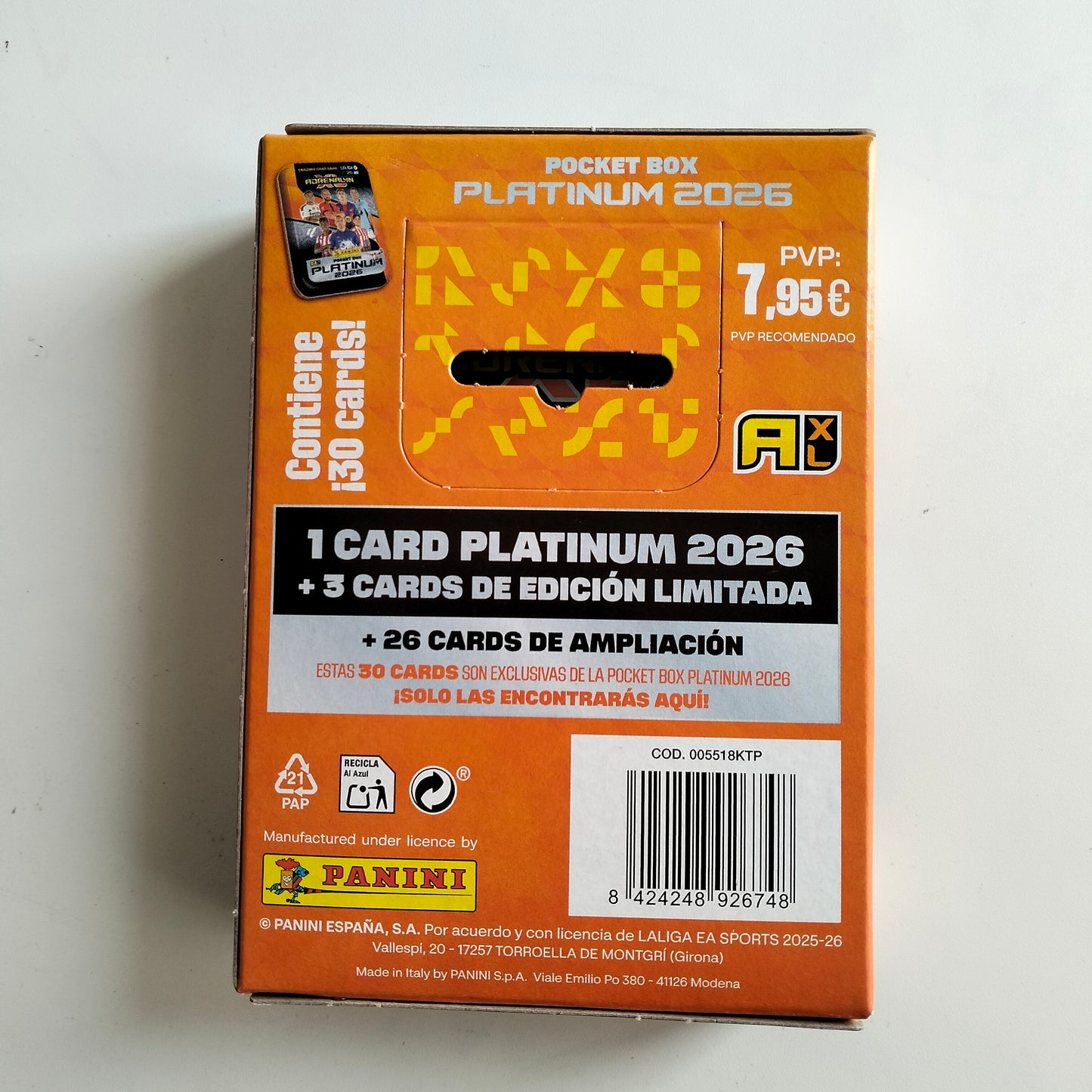Panini Adrenalyn XL 2025-26 Pocket Box Platinum 30 cards