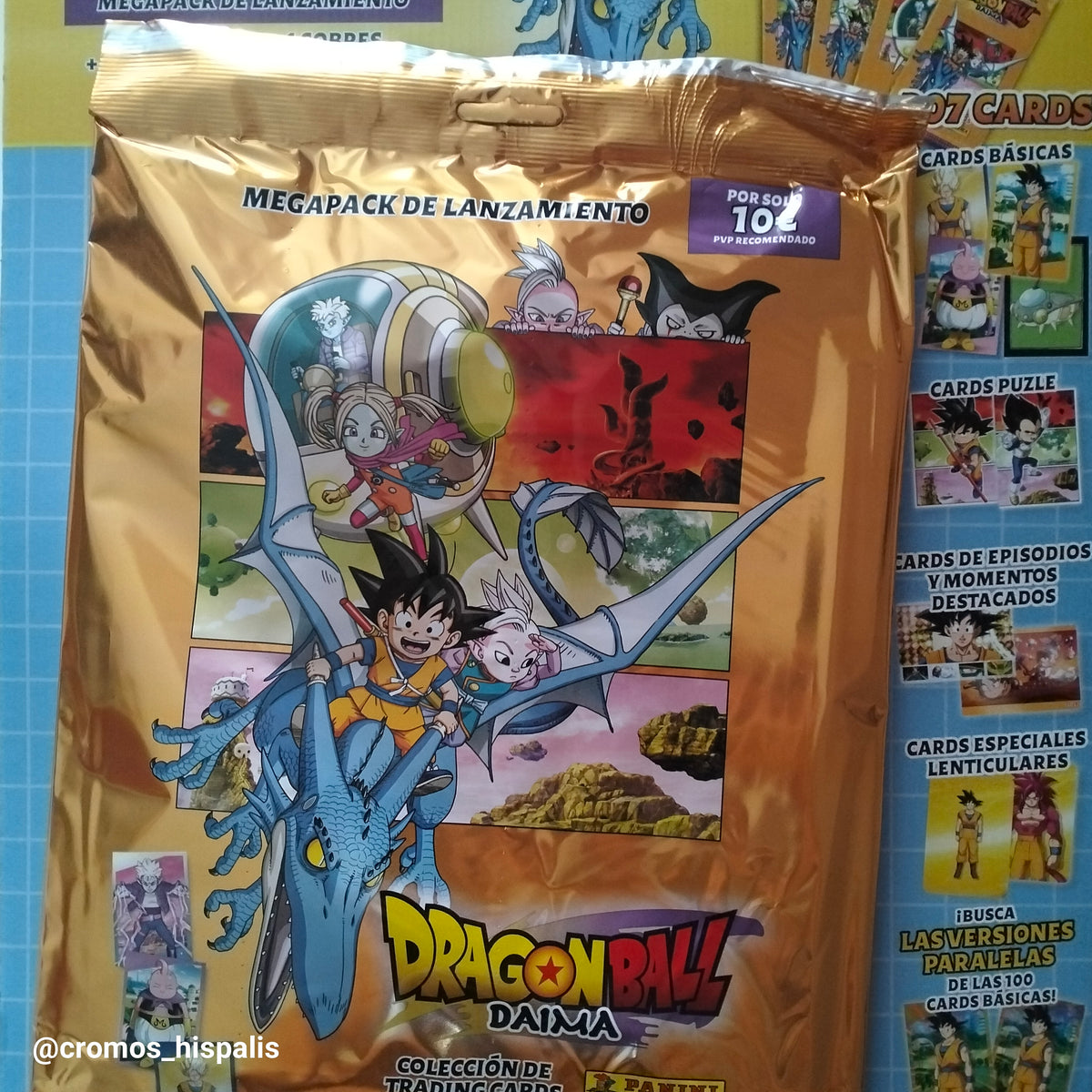 Panini Dragon Ball Daima archivador + 4 sobres + 2 cards Ed. Limitada