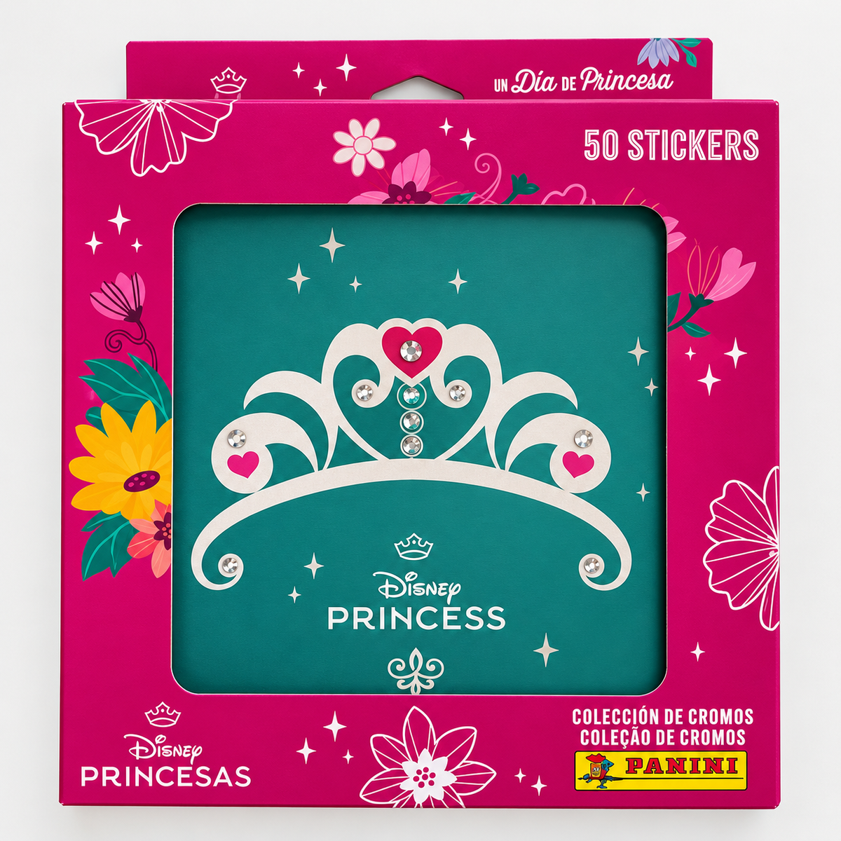 Panini Disney Princesas Un Dia de Princesa tin box 50 stickers
