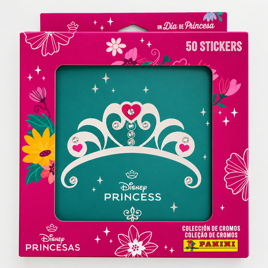 Panini Disney Princesas Un Dia de Princesa tin box 50 stickers