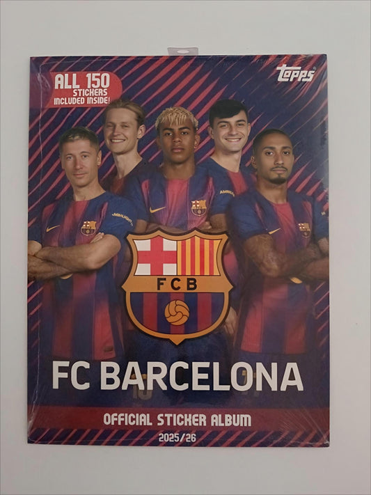 Topps FC Barcelona 2025-26 Official Sticker Album ¡All stickers included inside!