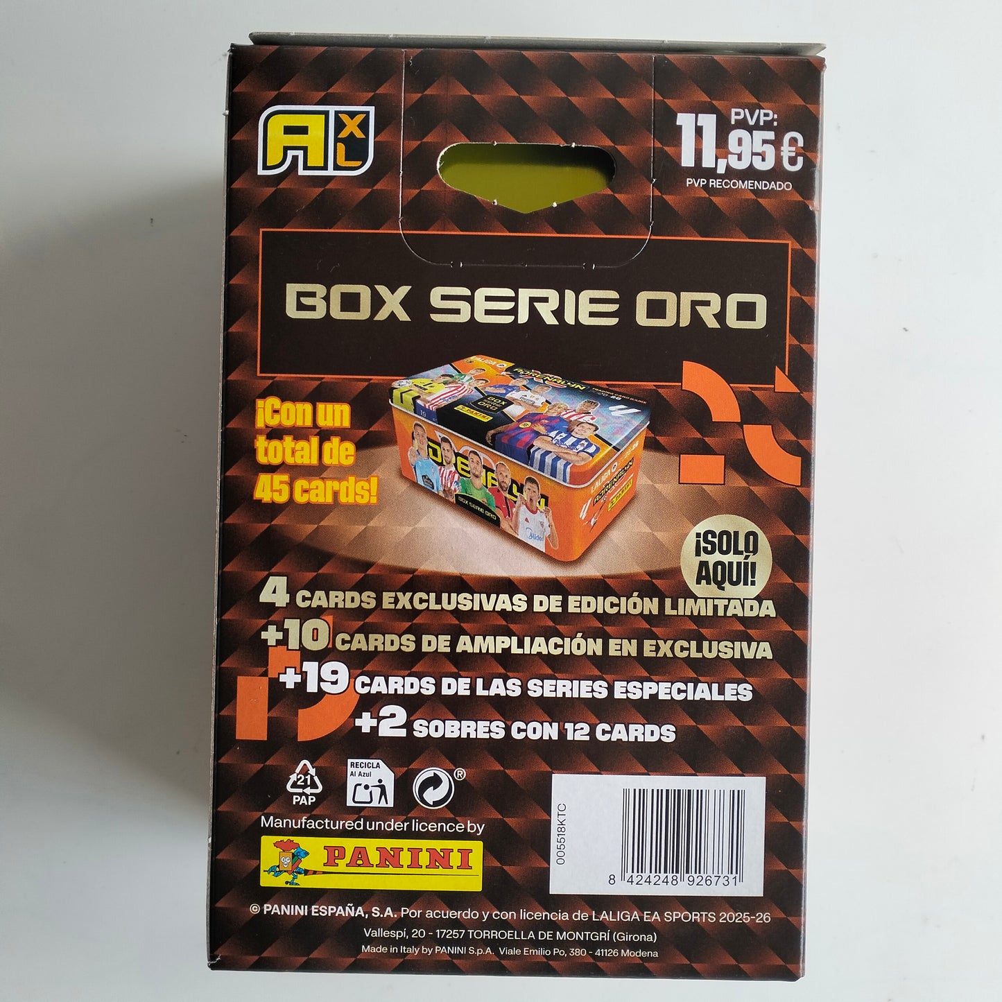 Panini Adrenalyn XL 2025-26 Box Serie Oro 45 cards