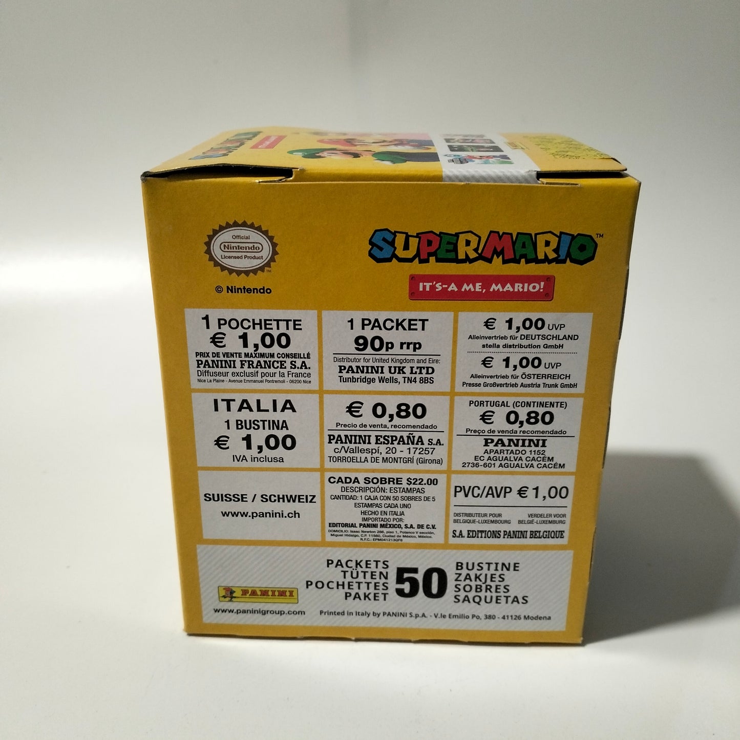 Panini Super Mario "It´s-a me, Mario!" caja 50 sobres