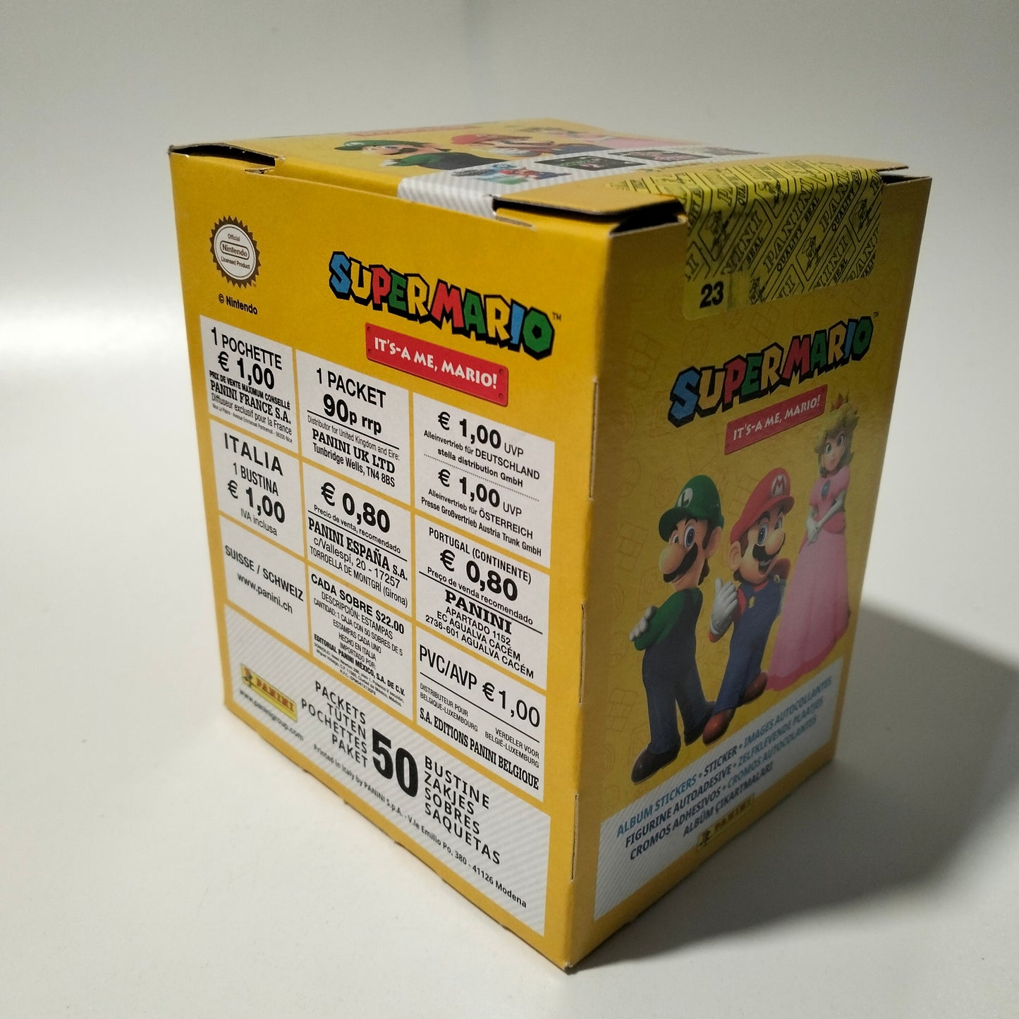 Panini Super Mario "It´s-a me, Mario!" caja 50 sobres