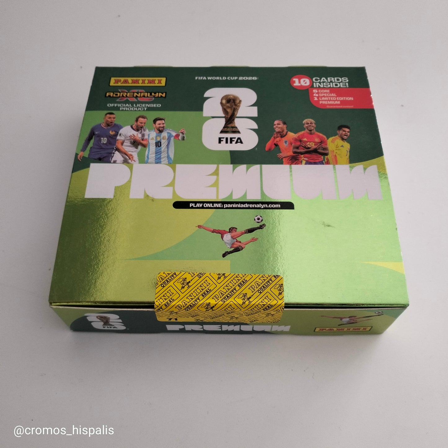 Panini Adrenalyn FIFA World Cup Premium 2026 caja 10 sobres