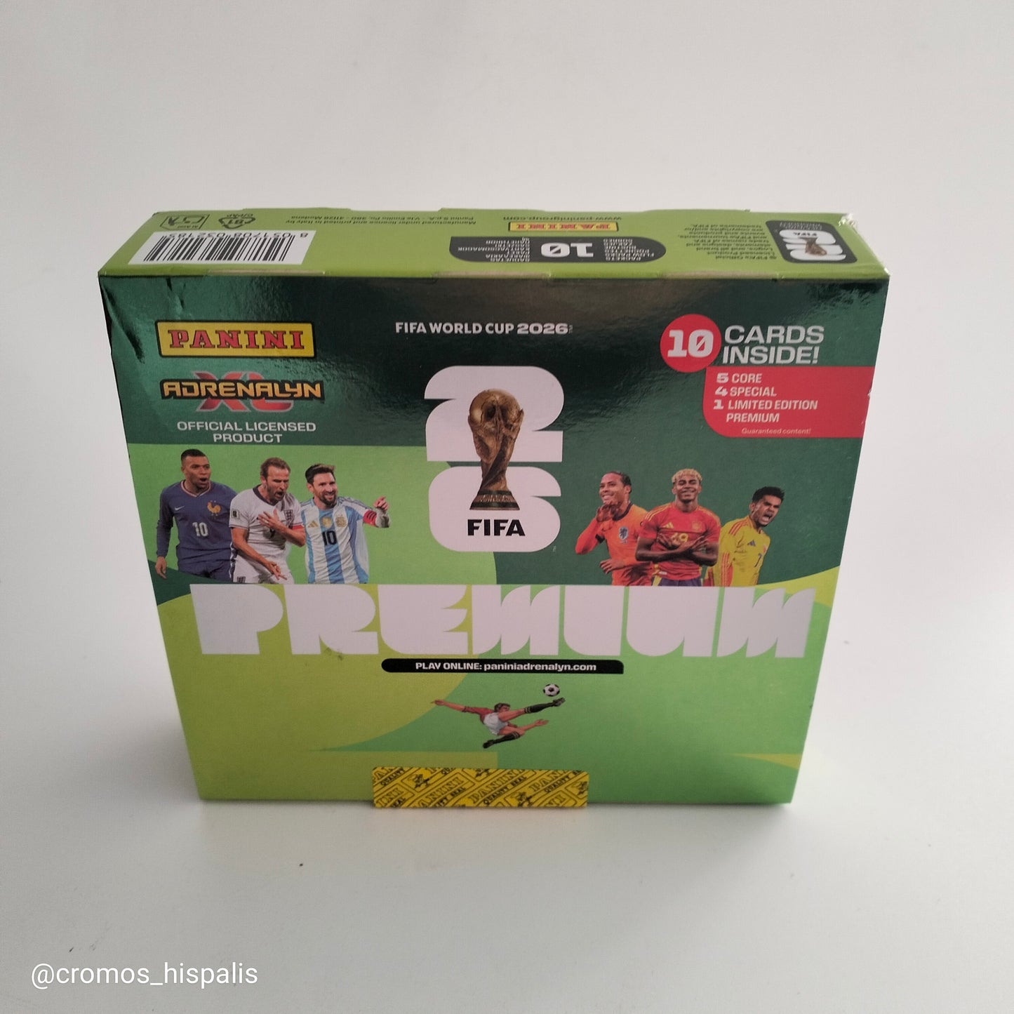 Panini Adrenalyn FIFA World Cup Premium 2026 caja 10 sobres