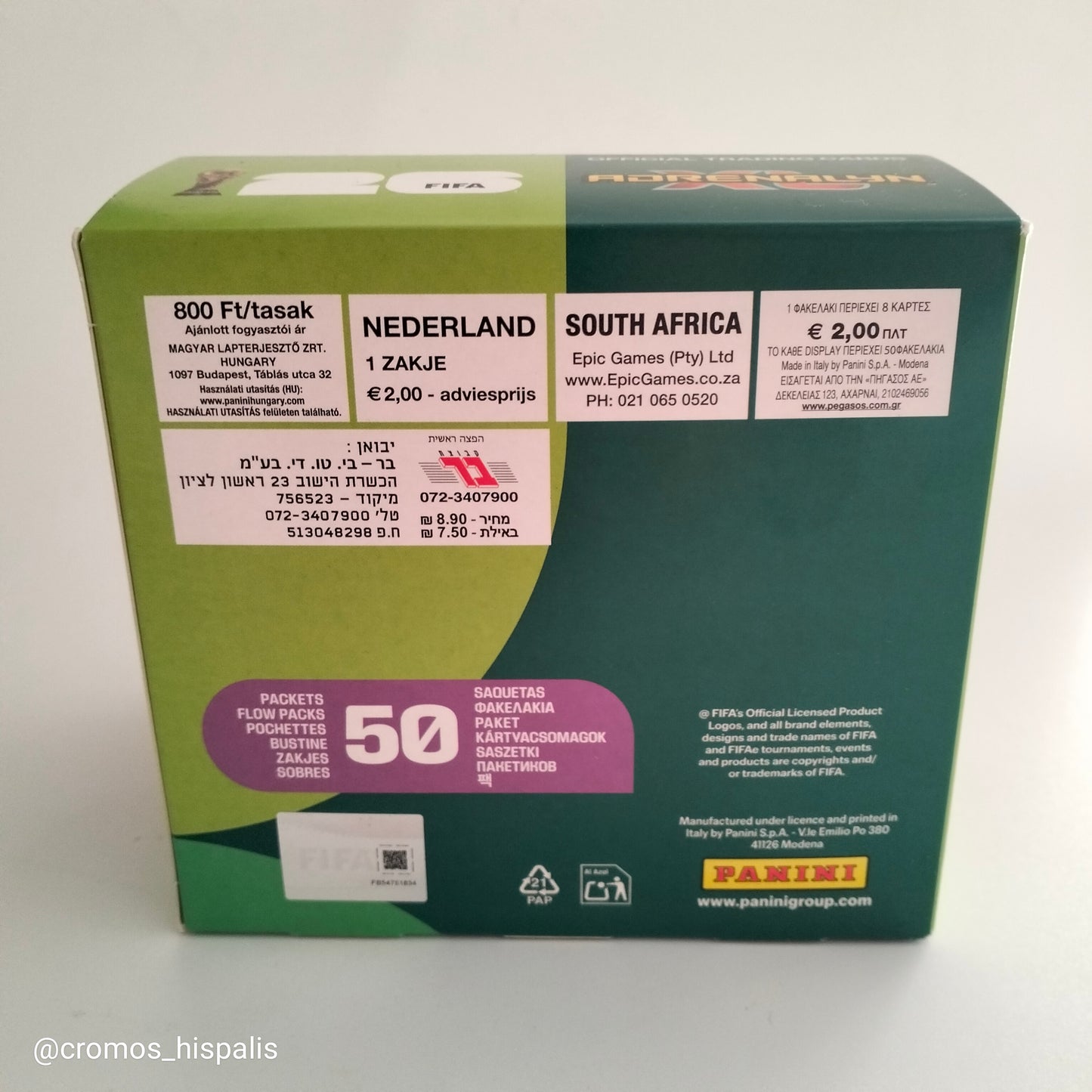 Panini Adrenalyn FIFA World Cup 2026 caja 50 sobres