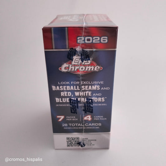 Topps MLB Chrome 2026 Value Box 28 total cards