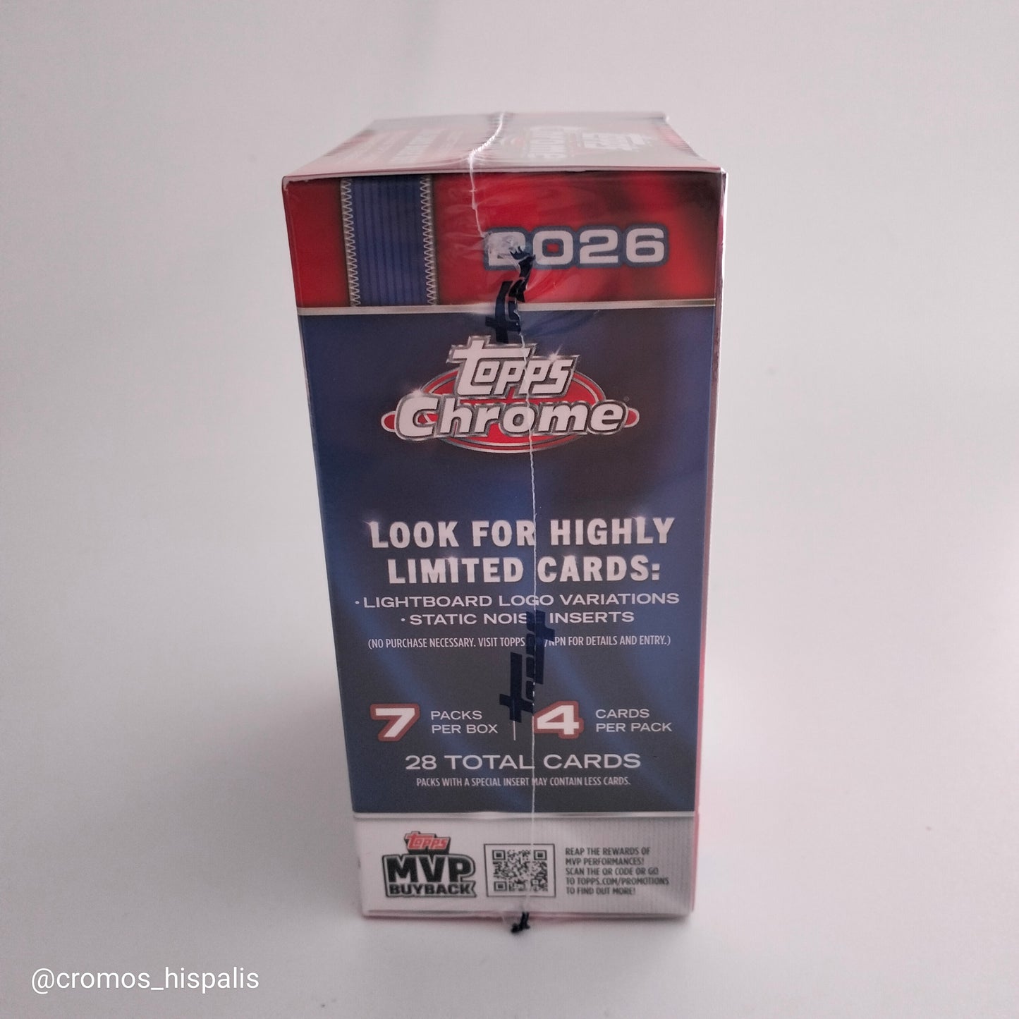 Topps MLB Chrome 2026 Value Box 28 total cards