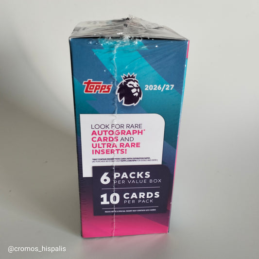 Topps Premier League Flagship 2026-27 value box 60 total cards