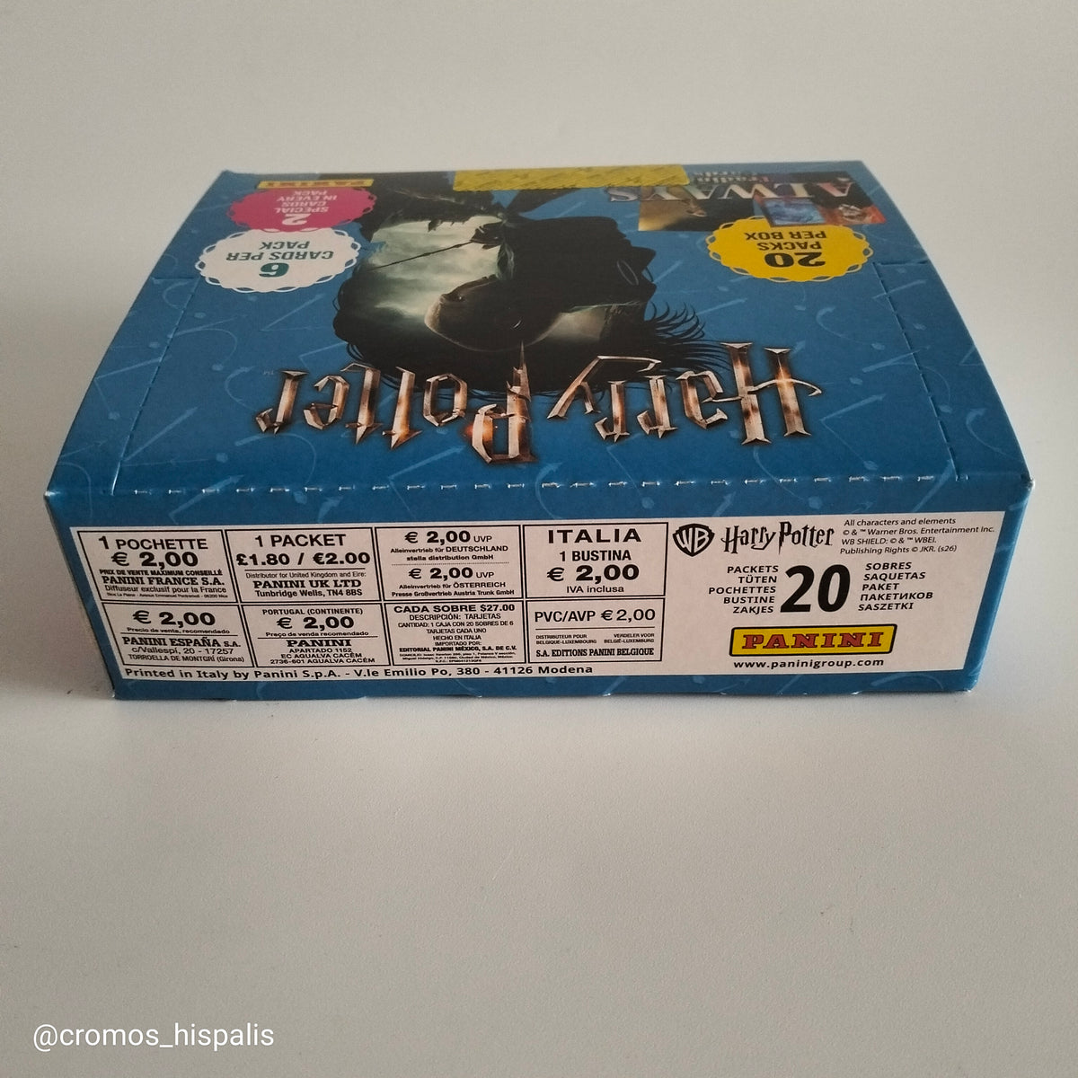 Panini Harry Potter Always TC caja 20 sobres