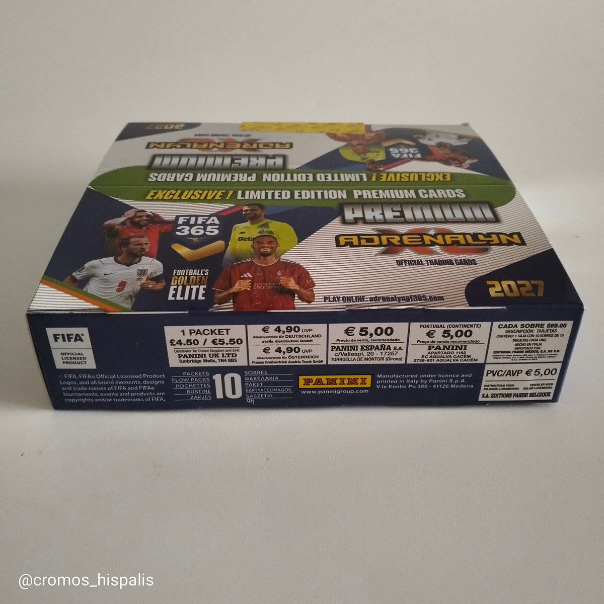 Panini Adrenalyn XL FIFA 365 2027 caja Premium 10 sobres
